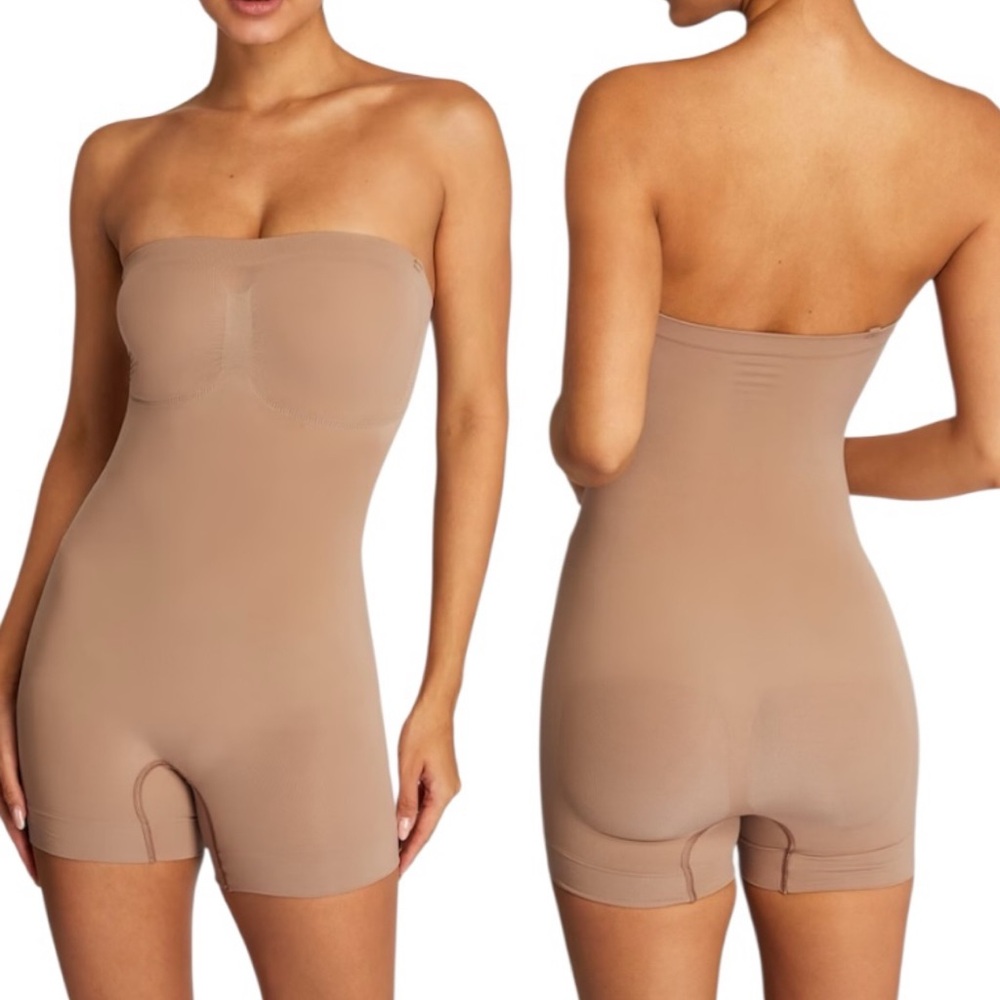 SKIMS Seamless Sculpt Strapless Shortie Bodysuit! Retail $80.